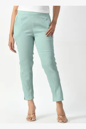 BAESD Women Relaxed Straight Leg High-Rise Regular Fit Cigarette Trousers