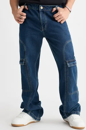FREAKINS Men Relaxed Fit High-Rise Jeans