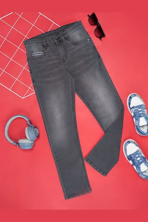 Pantaloons Boys Slim Fit Clean Look Heavy Fade Stretchable Jeans