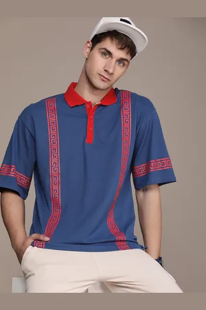 Moda Rapido Men Printed Polo Collar Pure Cotton T-shirt