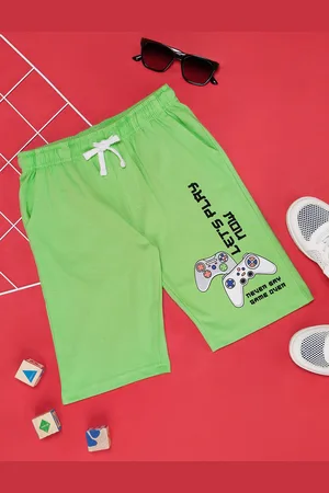 Pantaloons Boys Typography Printed Cotton Shorts