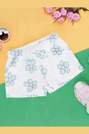 Pantaloons Girls Floral Printed Pure Cotton Shorts