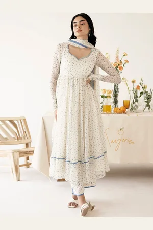 Baise Gaba Polka Dots Anarkali Kurta