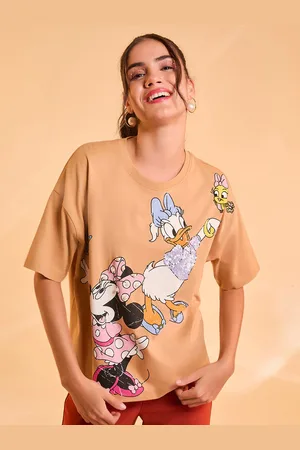 Kazo Graphic Printed Drop-Shoulder Sleeves Disney T-shirt