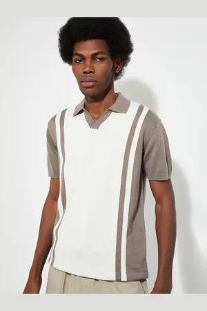 Max Collection URB_N Men Slim Fit Striped Polo T-shirt