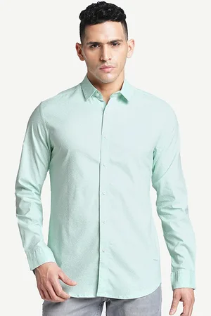 Blue Buddha Comfort Spread Collar Long Sleeves Cotton Casual Shirt