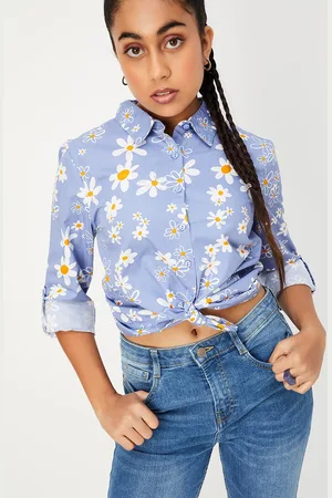 Max Collection Girls Floral Opaque Printed Casual Shirt