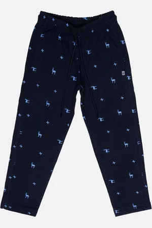 BodyCare Boys Printed Cotton Mid Rise Track Pant