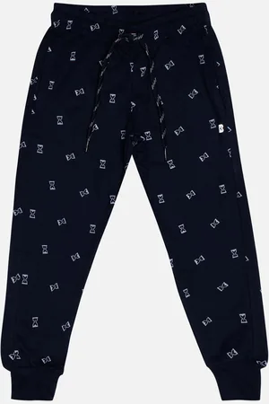 BodyCare Boys Printed Cotton Mid Rise Joggers