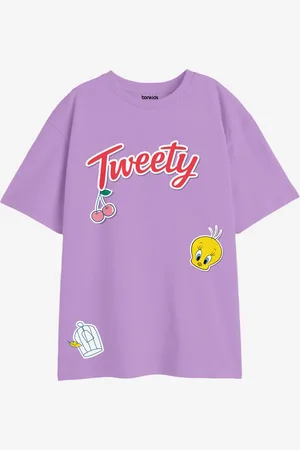 BONKIDS Girls Graphic Printed Oversized T-shirt