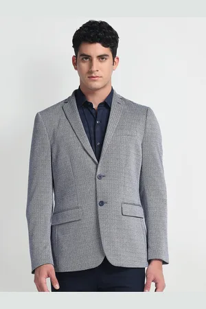 Arrow Zero Calorie Printed Single Breasted Slim-Fit Blazer