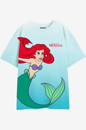 BONKIDS Girls Graphic Printed Drop-Shoulder Sleeves Cotton Oversized T-shirt