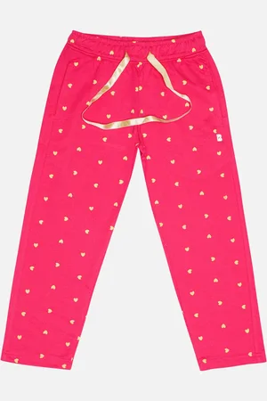 BodyCare Girls Printed Cotton Mid Rise Joggers
