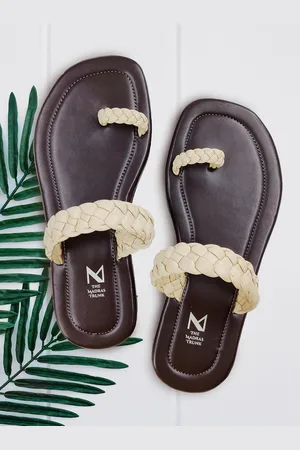 THE MADRAS TRUNK Men Brown One Toe Flats