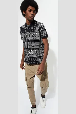 Max Collection URB_N Men Slim Fit Bandana Printed Polo T-shirt