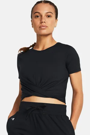 Under Armour Motion Crossover Crop Short Sleeve Twisted Top