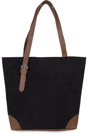 Bagsy Malone Black Solid Tote Bag