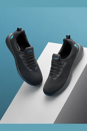 U.S. Polo Assn. Men Black Solid Walking Shoes