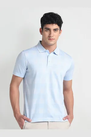 Arrow Men Striped Polo Collar T-shirt
