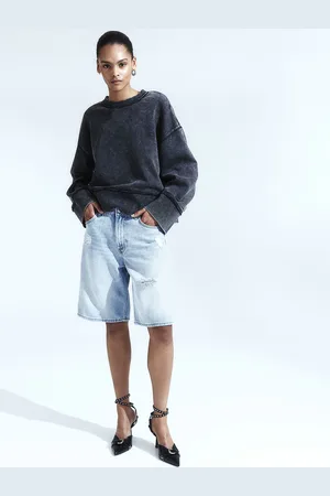 H&M Women Bermuda Low Denim Shorts