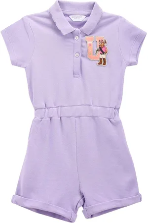 Ralph Lauren Girls Polo Collar Pure Cotton Rompers