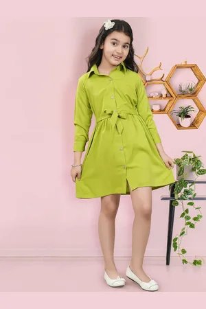 BAESD Girls Shirt Collar Shirt Style Dress
