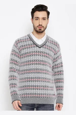 Duke Men Grey & Red Pullover