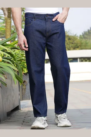 HERE&NOW Blue Men Mid-Rise Loose Relaxed Fit Cotton Jeans