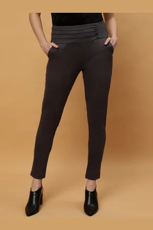 BEATNIK Women Pack Of 2 Relaxed Regular Fit High-Rise Cigarette Trousers