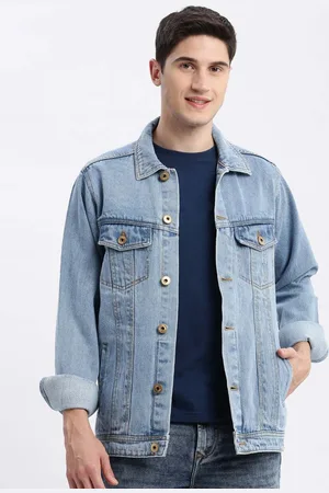 SHOWOFF Men Washed Windcheater Denim Jacket