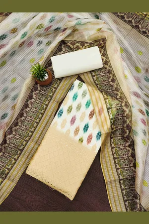 Kalini Ethnic Motifs Embroidered Unstitched Dress Material