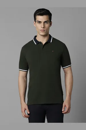 Louis Philippe Men Polo Collar Applique Slim Fit T-shirt
