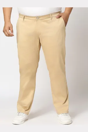 HJ HASASI Men Plus Size Relaxed Mid Rise Chinos