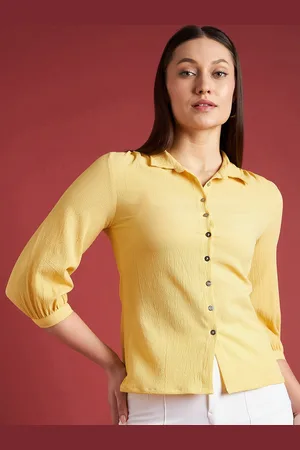 all about you Cuffed Sleeves Shirt Style Top