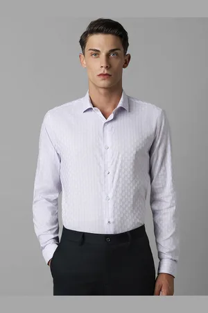 Louis Philippe Men Slim Ft Opaque Abstract Full Sleeves Casual Shirt