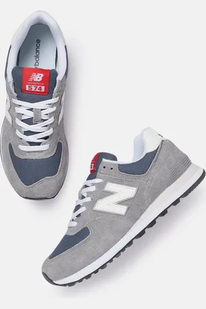 New Balance Men Woven Design & Colourblocked 574 Sneakers