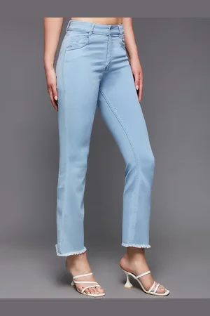 Miss Chase Women Bootcut Clean Look High-Rise Stretchable Jeans