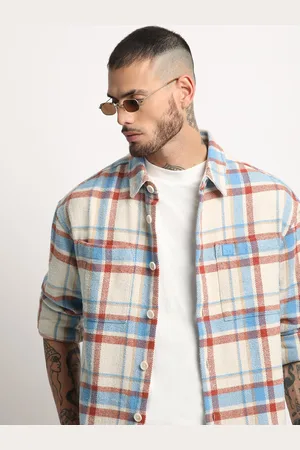The Bear House Men Checkered Relaxed Fit Shacket