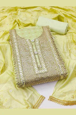 Kalini Ethnic Motifs Embroidered Sequinned Unstitched Dress Material
