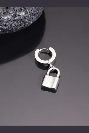 Roadster The Lifestyle Co. Men Silver-Toned Rhodium-Plated Classic Hoop Earrings