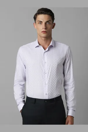 Louis Philippe Men Slim Fit Opaque Abstract Full Sleeves Casual Shirt