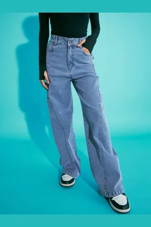 Sassafras Girls Relaxed Fit High-Rise Stretchable Jeans