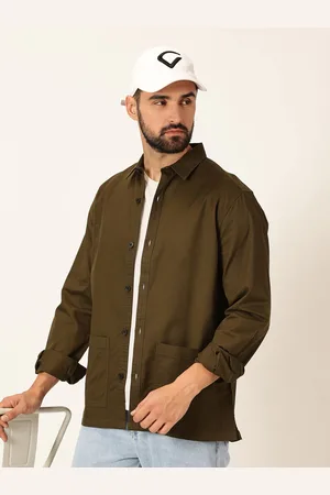 Mast & Harbour Premium Spread Collar Pure Cotton Casual Oversized Shacket