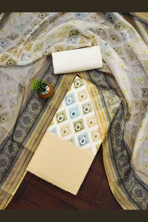 Kalini Ethnic Motifs Printed Unstitched Dress Material