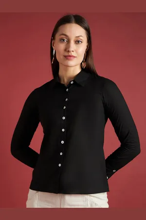 all about you Cuffed Sleeves Shirt Style Top
