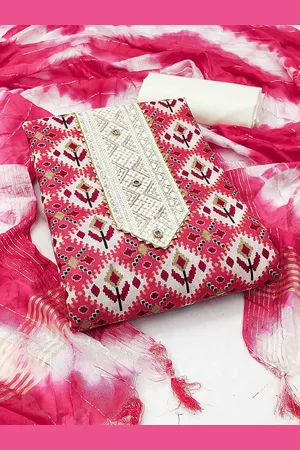 Kalini Ethnic Motifs Printed Pure Cotton Unstitched Dress Material