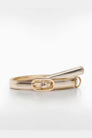 MANGO Women PU Slim Belt
