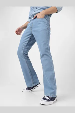 URBANO Men Mid Rise Light Fade Stretchable Bootcut Jeans