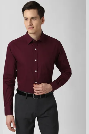 Peter England Men Maroon Formal Shirt