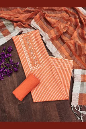 Kalini Ethnic Motifs Embellished Beads and Stones Unstitched Dress Material